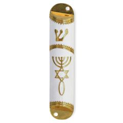'Grafted In' Decorated with CZ Stones Mezuzah