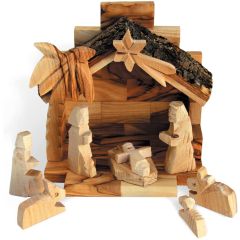 Mini Olive Wood Nativity Set -