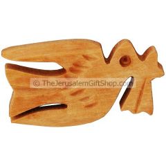 Dove Brooch - Olive Wood