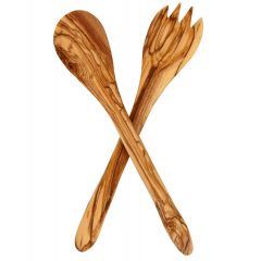 Chefs Olive Wood Spoon & Fork set from Bethlehem