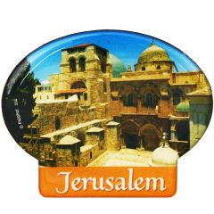 Oval 'Jerusalem' Fridge Magnet