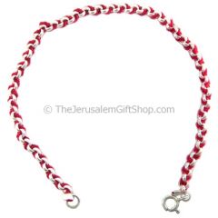Red String and Sterling Silver Cord Bracelet