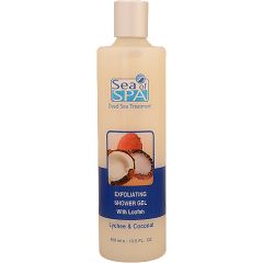 Exfoliating Shower Gel with Loofah - Lychee and Coconut