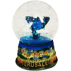 Snow Ball - Jerusalem with Star of David - Colored