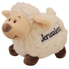Stuffed Lamb Kids Toy with 'Jerusalem' - Holy Land Souvenir - 6.5 inch