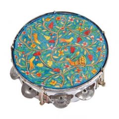 Hand Painted Oriental Tambourine