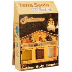 Terra Santa Collection - Holy Land Elements Gift Pack 'Gethsemane' with Olive Oil, Earth and Water