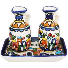 Matching Jerusalem Tray and Jugs - Made in the Holy Land