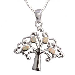 'Tree of Life' with CZ Crystals Sterling Silver Pendant