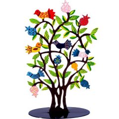 Laser Cut Hand Painted Metal Stand - Tree