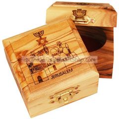 Small Olive Wood Grafted In Jerusalem Box