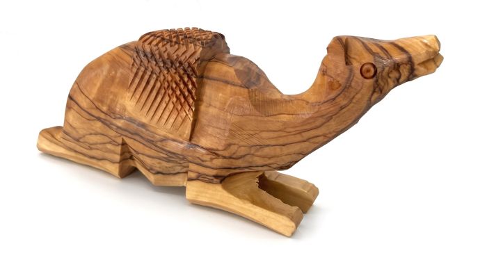 Olive Wood Camel Sitting