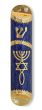 'Grafted In' Messianic Mezuzah - Gold and Blue