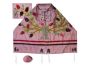 Tree of Life and Pomegranate Prayer Shawl Tallit | Yair Emanuel Design with Embroidered Raw Silk - Pink