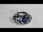 A Herodian oil lamp is a handmade Armenian ceramic that features a beautiful blue flower decoration
