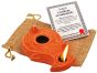 Biblical Clay Oil Lamp - Wise Virgins in Sackcloth Gift Bag - Be Ready!!!