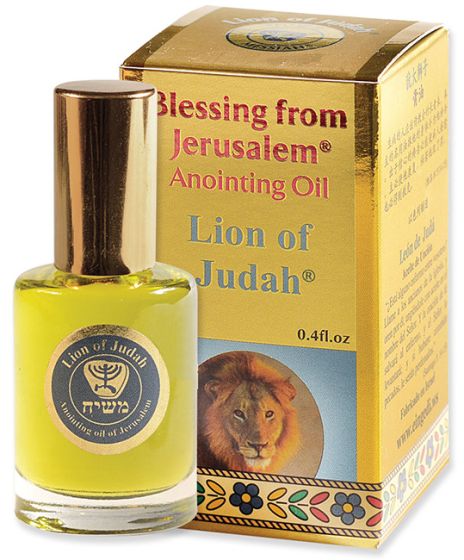 Blessing from Jerusalem ® 'Lion of Judah' Anointing Oil - Gold Line Prayer Oil - 12ml