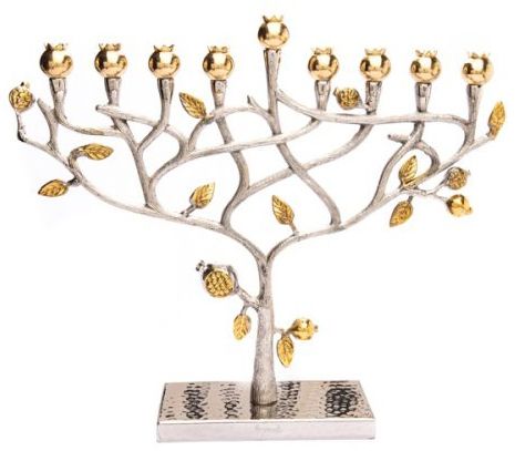 Hanukkah Menorah, Pomegranates