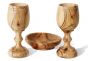The Lord's Supper Cups & Dish Set - Made in Bethlehem from 'Grade A' Olive Wood