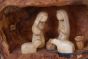 Olive Wood Branch Nativity from Bethlehem With Natural Olive Wood Bark - Hand Carved  Figures Set