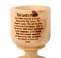Olive Wood Candlestick Lord's Prayer