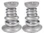 Yair Emanuel Anodized Aluminum Candlesticks Silver