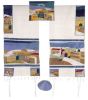Yair Emanuel 'Jerusalem Old City' Hand-Painted Silk and Cotton Prayer Shawl Tallit Set