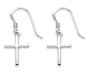 Sterling Silver Cross Dangling Earrings
