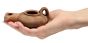 Clay Oil Lamp - Herodian with Handle Palm size