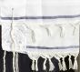 Messianic - Grafted In Prayer Shawl Silver & Blue 