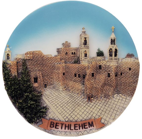 3D Souvenir Decorative Plate - Bethlehem Manger Square Church of The Nativity