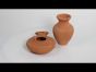 Biblical Brown Herodian Oil Lamp and Jar Handmade in Hebron the City of Abraham, a treasured gift