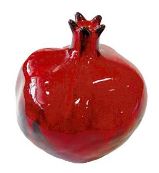Ceramic pomegranate - Red Glaze
