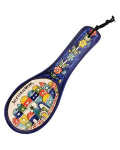Armenian Ceramic 'Jerusalem' Floral Design Spoon
