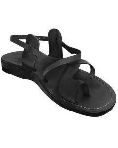 Camel Leather Jesus Sandals - Bethlehem Yeshua Style - Black
