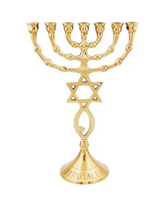 Grafted In Brass Menorah - Classic