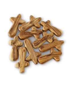 10 Olive Wood Holding Hand - Comfort / Clinging Cross (3.2-3.7 inches) in a Gift Bag from Bethlehem
