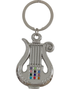 David's Harp with Hoshen Keychain
