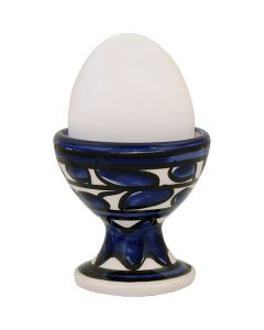 Ceramic Egg Cup - Blue Leaves