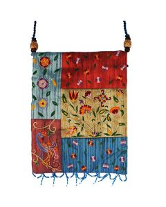 Patchwork Silk Embroidered Bag - Multicolor