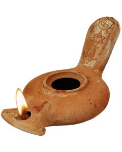 Grafted in Messianic Symbol Clay Oil Lamp