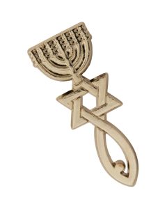 'Grafted In' Messianic Silver Colored Lapel Pin Badge - Romans 11:17