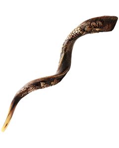 Engraved Yemenite Kudu Shofar By Egor - Grapes on the Vine