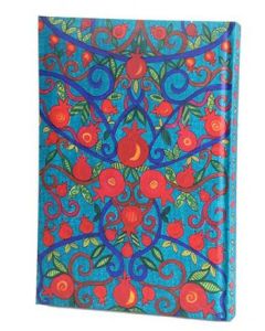 Hard Cover Pomegranates Notepad by Yair Emanuel