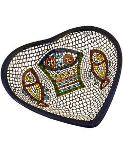 Armenian Ceramic Heart 'Tabgha' Dish