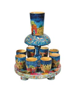 The Lord's Supper - Fountain Set Cups - Wooden - Jerusalem