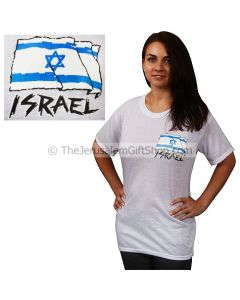 Israeli Flag Tshirt - small print
