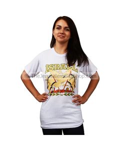 Israeli Flags with Dove over Jerusalem T-Shirt