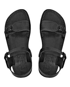 Black leather Biblical Jerusalem Sandals