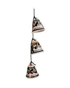 Armenian Ceramic Hanging Jerusalem Chimes - Three Bells